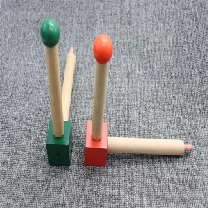 Montessori wooden educational toy sensory training parts hand eye coordination blocks.