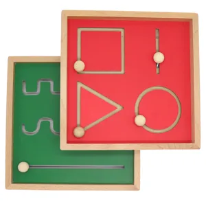 Montessori Wooden Shape Tracing Board Toy Hand Eye Coordination Early Educational Learning Toy For Toddlers Kids