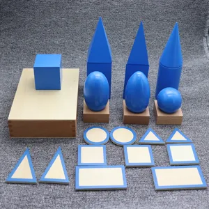 Montessori geometric solid set wooden educational toys for early childhood sensory learning