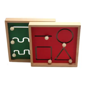 Montessori wooden toy fine motor skill training shape tracking board for toddlers kids education