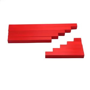 Montessori Red Rods Wooden Educational Toy Early Childhood Sensory Training Learning Set