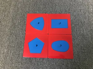 Montessori metal geometric inset boards educational toy for kids early learning skills
