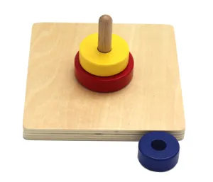 Holz Montessori Stapelringe Spielzeug Detailansicht für Kleinkinder Früherziehung Training.
