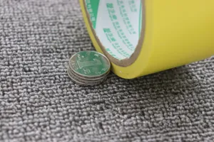 Montessori kindergarten floor warning tape detail shot showing tape thickness and quality.