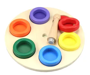 Montessori wooden color sorting toy detail, early educational toy for toddlers and kids.