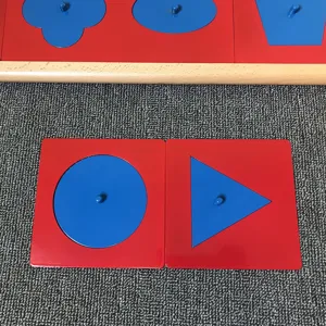 Montessori Geometric Inset Boards Wooden Educational Toy Shape Sorting Puzzle for Kids
