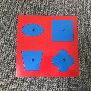 Montessori metal geometric inset boards educational toys for early childhood learning skills.