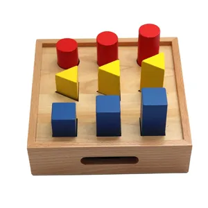 Montessori wooden shape sorting puzzle toy for kids early education cognitive geometric blocks