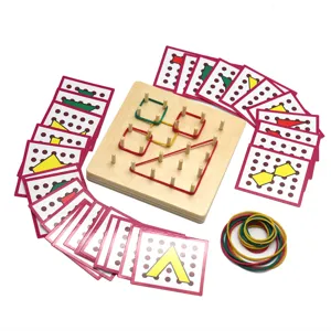 Kids Wooden Educational Toy Geometric Shape Pegboard Montessori Learning Puzzle Toy Early Childhood Cognition Gift