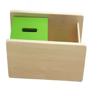 Scatola di permanenza degli oggetti in legno Montessori giocattolo educativo per bambini