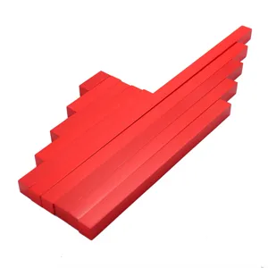 Montessori red rods wooden long rods educational toy sensory training early education for kids