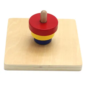 Gioco da impilare in legno Montessori giocattolo educativo colori immagine principale