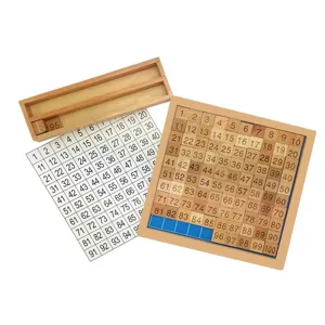 Montessori 1-100 consecutive number board early education math wooden toy set main view