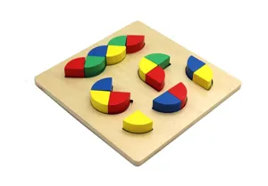Wooden shape puzzle early educational toy for kids color cognitive geometric matching board play set