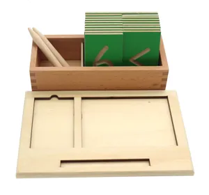 Montessori wooden tracing board detail view, early education toy with smooth surface.