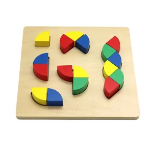 Wooden Shape Sorting Puzzle Board Montessori Early Educational Toy Geometric Color Cognitive Learning Toy For Kids Toddlers