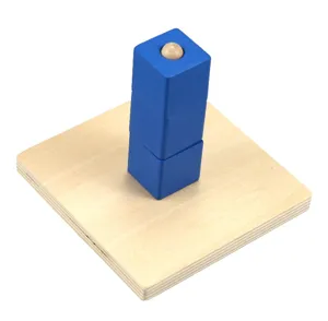 Montessori wooden stacking toy toddler early education sensory learning block base set