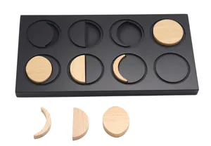 Montessori wooden moon phases puzzle toy, educational astronomy learning toy for kids.
