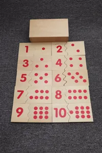 Montessori wooden numbers math counting puzzle board early education cognitive toy for kids