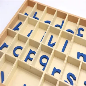 Montessori wooden alphabet sorting box and letter toys for early education children learning