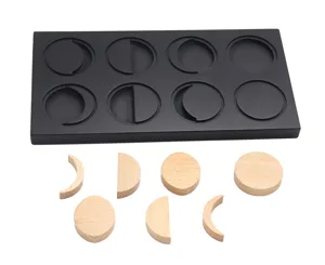 Montessori wooden moon phase matching toy, educational science teaching aid for kids learning.