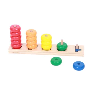 Giocattolo Educativo di Conteggio Matematico in Legno Montessori Giocattolo di Apprendimento della Cognizione dei Numeri per Bambini