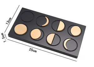 Montessori moon phase wooden educational toy, detailed view of learning puzzle board.