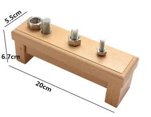 Montessori wooden screw toy early education hand-eye coordination fine motor skill toy.