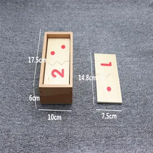 Montessori wooden digital puzzle toy set with storage box for early math and cognitive learning.
