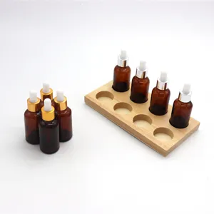 Wooden Montessori sensory taste training dropper bottles set for kids early education.