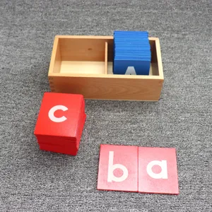 Montessori wooden movable alphabet letter boards set for early education kids learning toys.