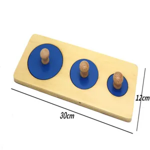 Wooden early education shape color cognitive puzzle board toddler Montessori toy 30x12cm