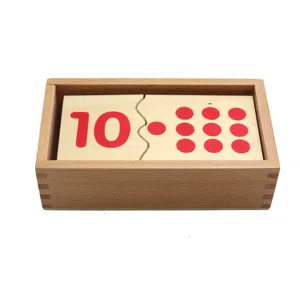 Montessori wooden math puzzle number cognitive early education toy for kids main view