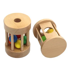Jouet tambour rotatif en bois pour bébé Montessori éducation précoce jouet cognitif de couleur