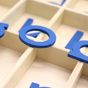 Montessori wooden movable alphabet box educational toy for kids early learning spelling