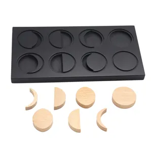 Montessori moon phases wooden toy set educational puzzle board for kids learning