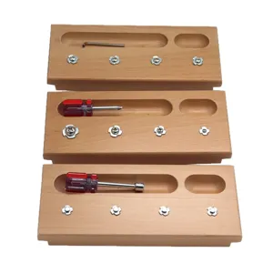 Montessori wooden screw driver board toy hand eye coordination early education fine motor skills