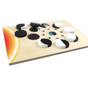 Wooden moon phase cognitive puzzle toy for kids early education and hand-eye coordination training