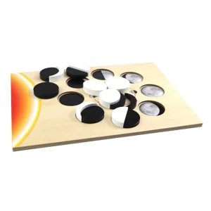 Wooden Moon Phase Cognitive Puzzle Board Educational Toy for Kids Science Learning Game