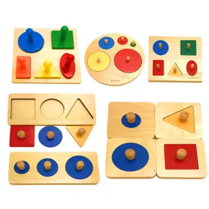 Wooden Toddler Shape Color Recognition Sorting Puzzle Board Montessori Early Educational Learning Toy For Kids