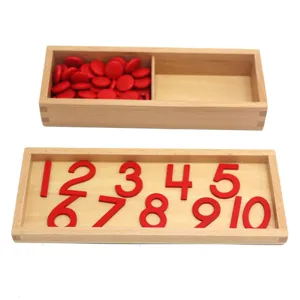 Montessori Wooden Math Toys Numbers and Counters Educational Learning Toy for Kids