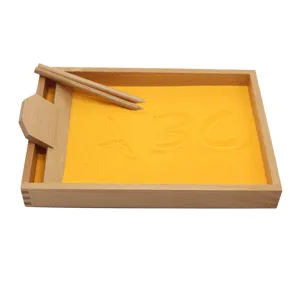 Montessori Wooden Sand Tray Early Education Learning Toy Hand Eye Coordination Writing Practice Aid For Kids