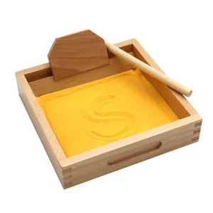 Montessori wooden sand tray toy early learning educational writing toy for toddlers