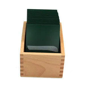 Montessori wooden stroke sandpaper board early education sensory toy set main product view