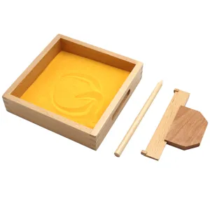 Montessori wooden sand tray early education toy for kids and toddlers learning writing