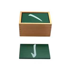 Montessori wooden tactile sand writing board early education toy set for kids learning.