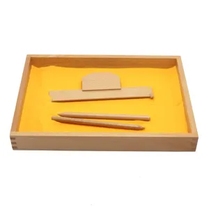 Montessori Wooden Sand Tray Early Education Learning Toy for Hand-Eye Coordination Kids