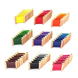 Montessori color tablets wooden sensory training toy early education color matching learning aid