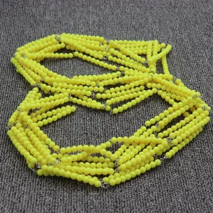 Chaine de perles de comptage jaunes pour enfants mathématiques, jouet éducatif précoce.