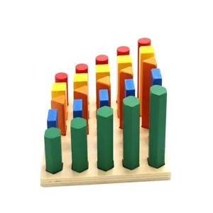 Jouet de tri de formes geometriques en bois pour enfants education precoce blocs de couleur